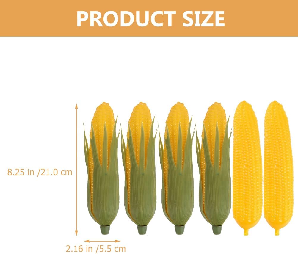 Happyyami 6Pcs Simulation Corn Artificial Vegetable Decor