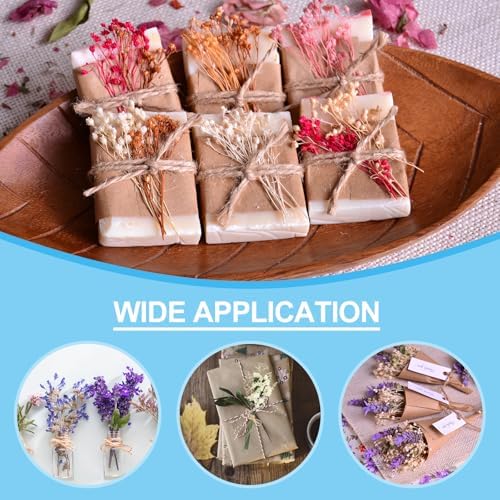 PATIKIL Mini Dried Flower Bouquet Pink Boho Decor