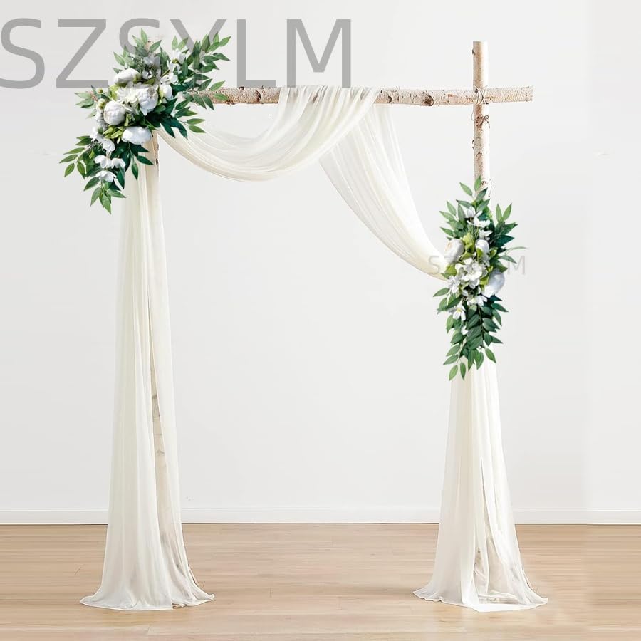2pcs Eucalyptus Peony Floral Swags for Wedding Decor