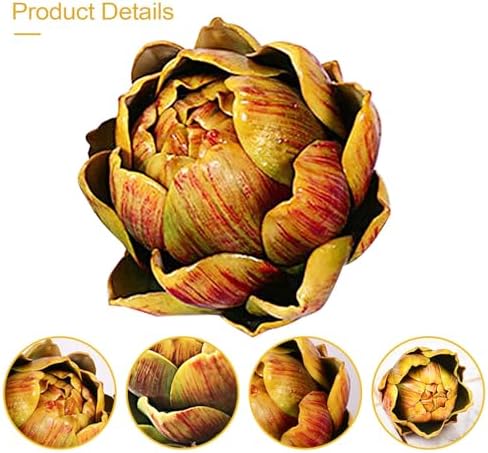 Fake Artificial Artichoke - 3 Yellow Small Decor