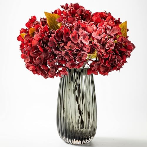 TOPIA Artificial Silk Hydrangea Fall Flowers Bouquet Decorations