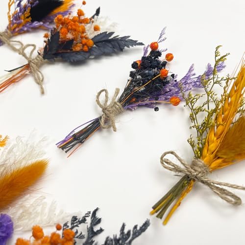 DULRLLY 10pcs Mini Dried Flower Bouquet Bulk