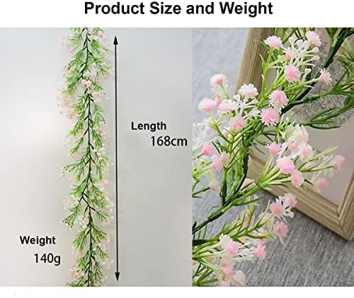 Gypsophila Artificial Flowers Garland 55 Ft White