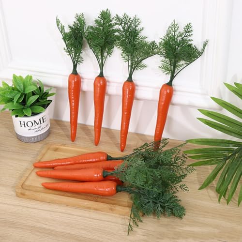 Ciieeo Realistic Artificial Carrots 2pcs Orange 33x115cm