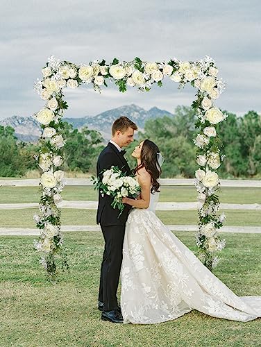 Lvydec 6ft Artificial White Peony Garland