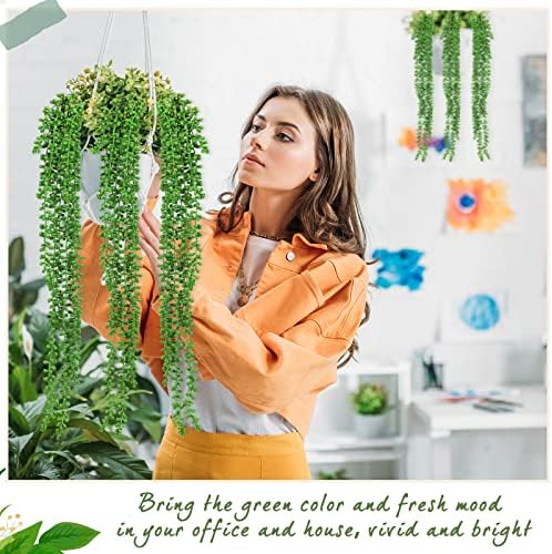 16 Pcs Artificial Succulents Hanging Plants Wall Greenery Decor