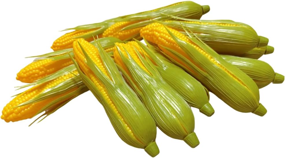 12PCS Realistic Artificial Plastic Corn Cob Decorations