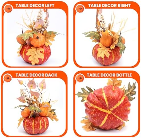 Fall Centerpieces for Tables - Artificial Pumpkin Decor
