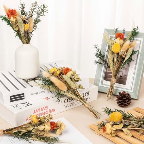 Natural Dried Flower Bouquets for Vase and Decor
