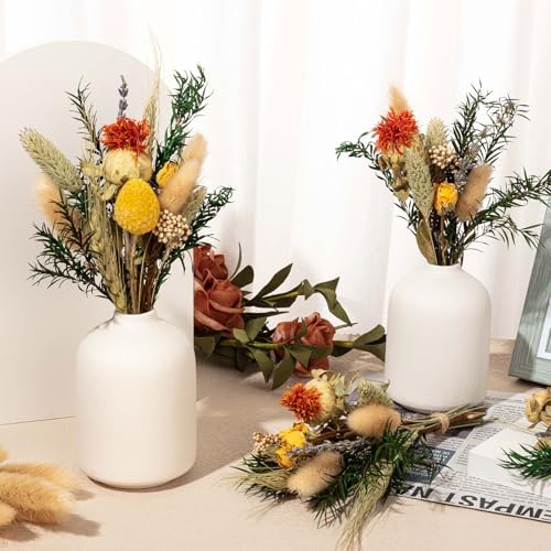 Natural Dried Flower Bouquets for Vase and Decor
