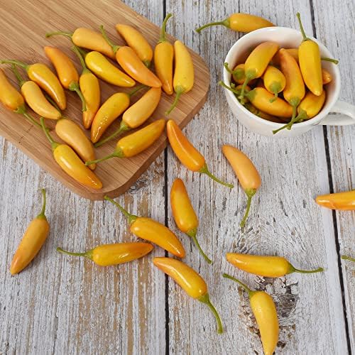 Lifelike Yellow Fake Pepper for Kitchen and Party Decor