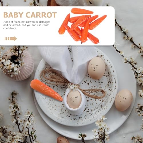 30Pcs Mini Foam Carrots for Decor and Props