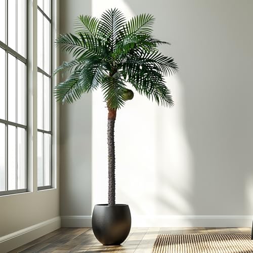 Erimda 82FT Artificial Phoenix Palm Tree with Coconut Fruit