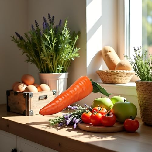Orange Artificial Carrot Home Decor Reusable Plastic Carrot