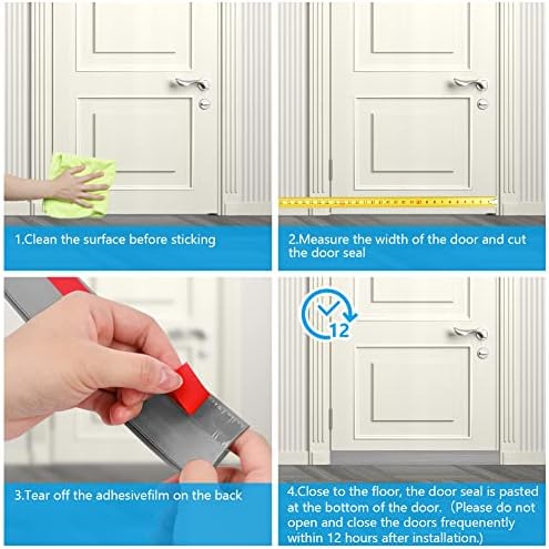 Ainiv Door Draft Stopper Under Door Seal Anti-Collision Grey
