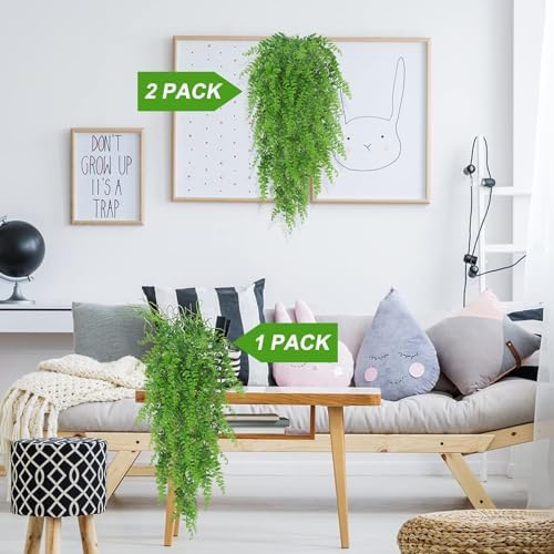 Huryfox Artificial Hanging Plants Fern Vine