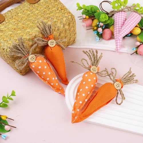 4PCS Easter Artificial Fabric Carrots Decorations
