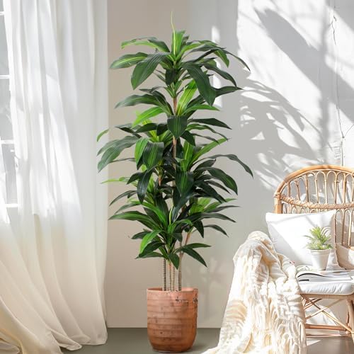 YEPDIN 5 FT Artificial Dracaena Tree with Pot