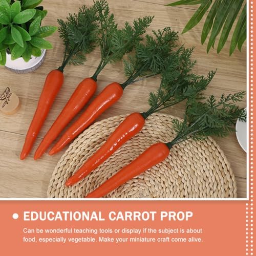 Ciieeo Realistic Artificial Carrots 2pcs Orange 33x115cm
