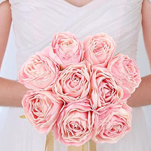 IPOPU Pink Artificial Roses 25PCS with Stems