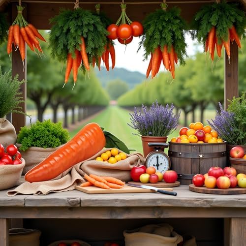 Orange Artificial Carrot Home Decor Reusable Plastic Carrot