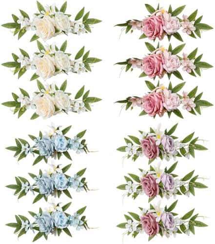 Keebgyy 3 Piece Rustic Wedding Cake Topper Flowers