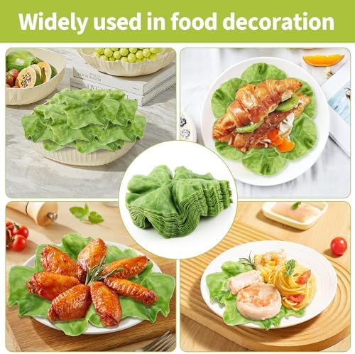 10PCS Realistic Artificial Lettuce Leaves for Decor