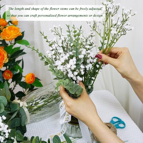 54PCS Long Artificial Babys Breath Flowers for Decorations