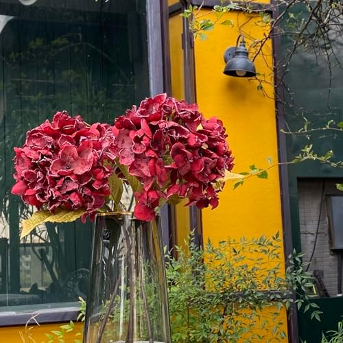 TOPIA Artificial Silk Hydrangea Fall Flowers Bouquet Decorations