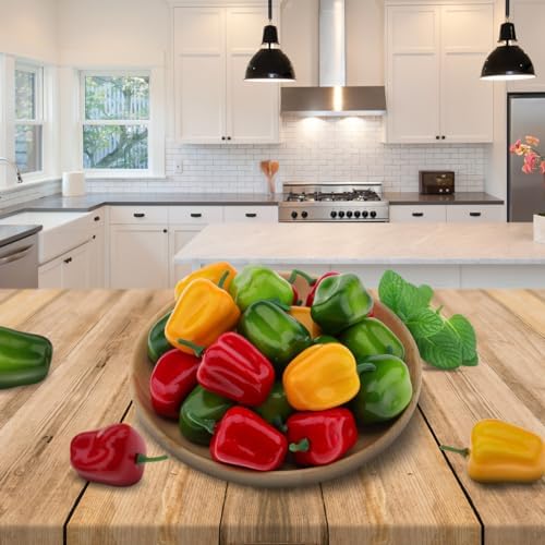 30PCS Artificial Bell Peppers Decorative Vegetables