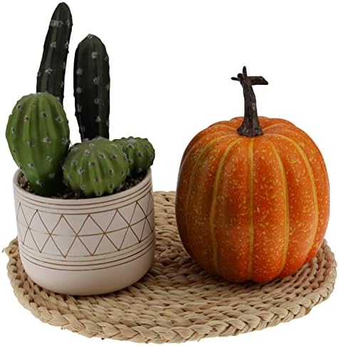 Gresorth 15cm Fake Yellow Pumpkin Halloween Decoration