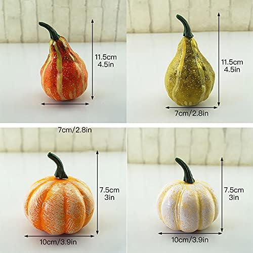 Firlar Artificial Pumpkins Gourds Set of 12 Fall Decor