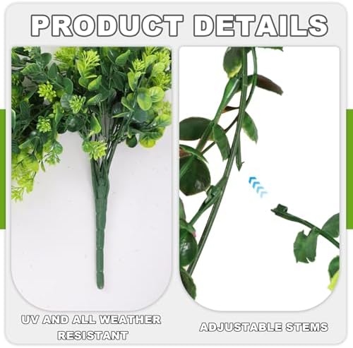 Fake Hanging Plants 2pcs Artificial Boxwood Vines Greenery Wall Decor