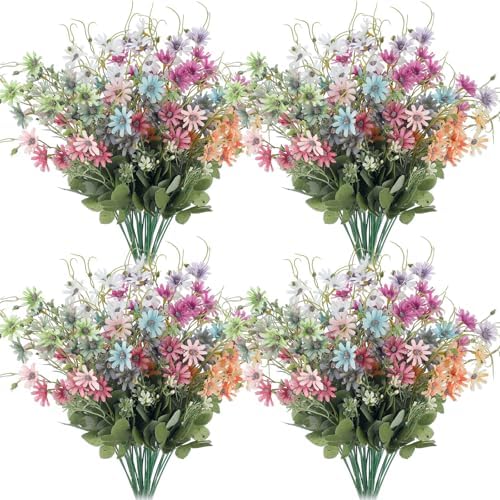 Riceshoot 24 Pcs Artificial Daisy Wildflowers for Home Decor