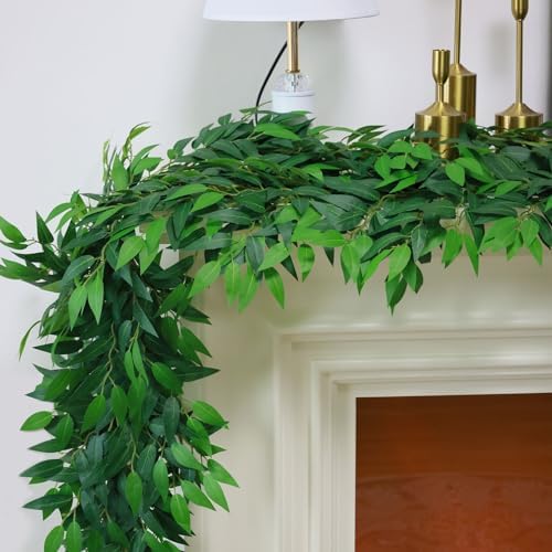 Mizii 10 Feet Artificial Vine Garland Faux Italian Ruscus Decor