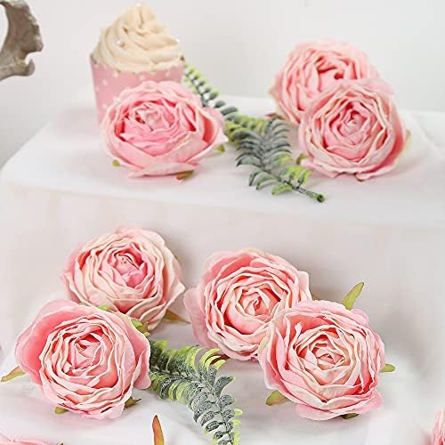 IPOPU Pink Artificial Roses 25PCS with Stems