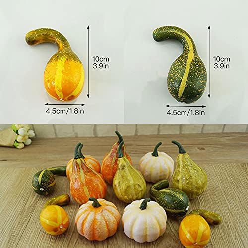 Firlar Artificial Pumpkins Gourds Set of 12 Fall Decor