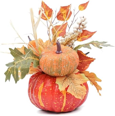 Fall Centerpieces for Tables - Artificial Pumpkin Decor