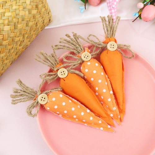 4PCS Easter Artificial Fabric Carrots Decorations