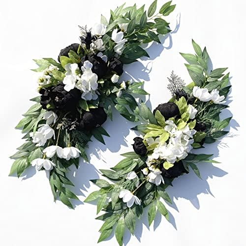 2PCS Wedding Arch Flowers with Peony and Eucalyptus