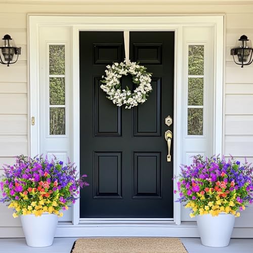 Yastouay 27 Bundle Artificial Flowers for Outdoor Decoration