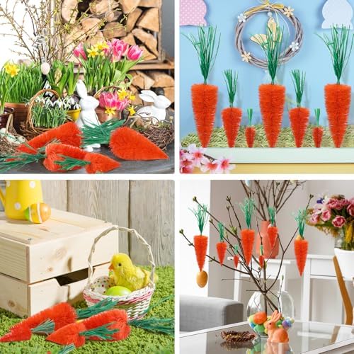 12 Pcs Multisize Artificial Carrots Easter Decor