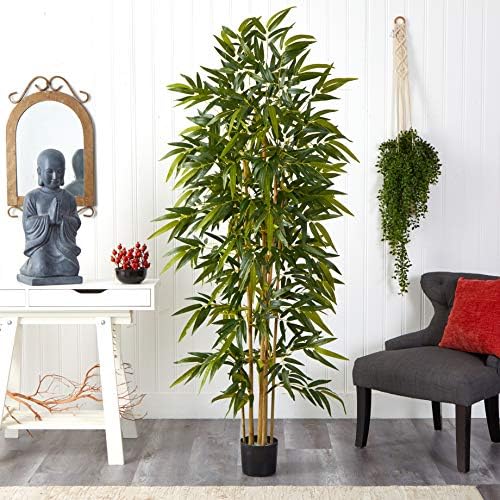 Nearly Natural 6ft Artificial Bamboo Tree Indoor Decor