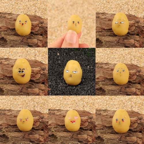 32pcs Mini Resin Potatoes Decor Lifelike Artificial Vegetables