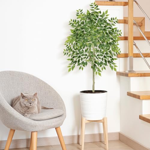 PINPON 6FT Artificial Ficus Tree for Home Decor