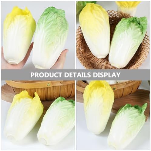 Happyyami Artificial Vegetables Realistic Chinese Cabbage Decor