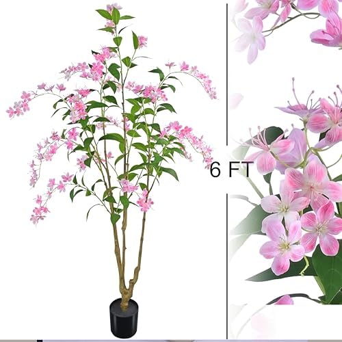 Artificial Jasmine Tree 6ft Black Pot Fake Plants