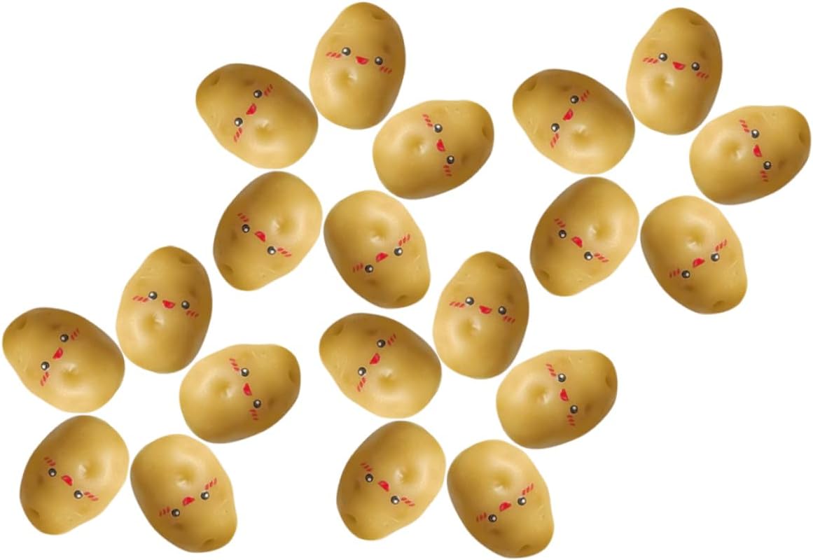 PRETYZOOM 36pcs Mini Artificial Potatoes for Decor and Photography
