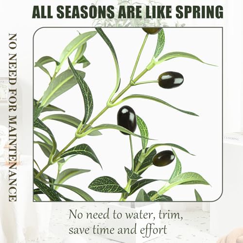 Realistic 6ft Artificial Olive Tree Indoor Decor