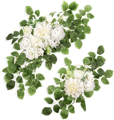 2 Packs Artificial Flower Wedding Arch Set 2820 Inch Swags